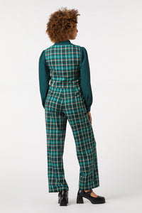 Princess Highway - Amber Check Vest - teal