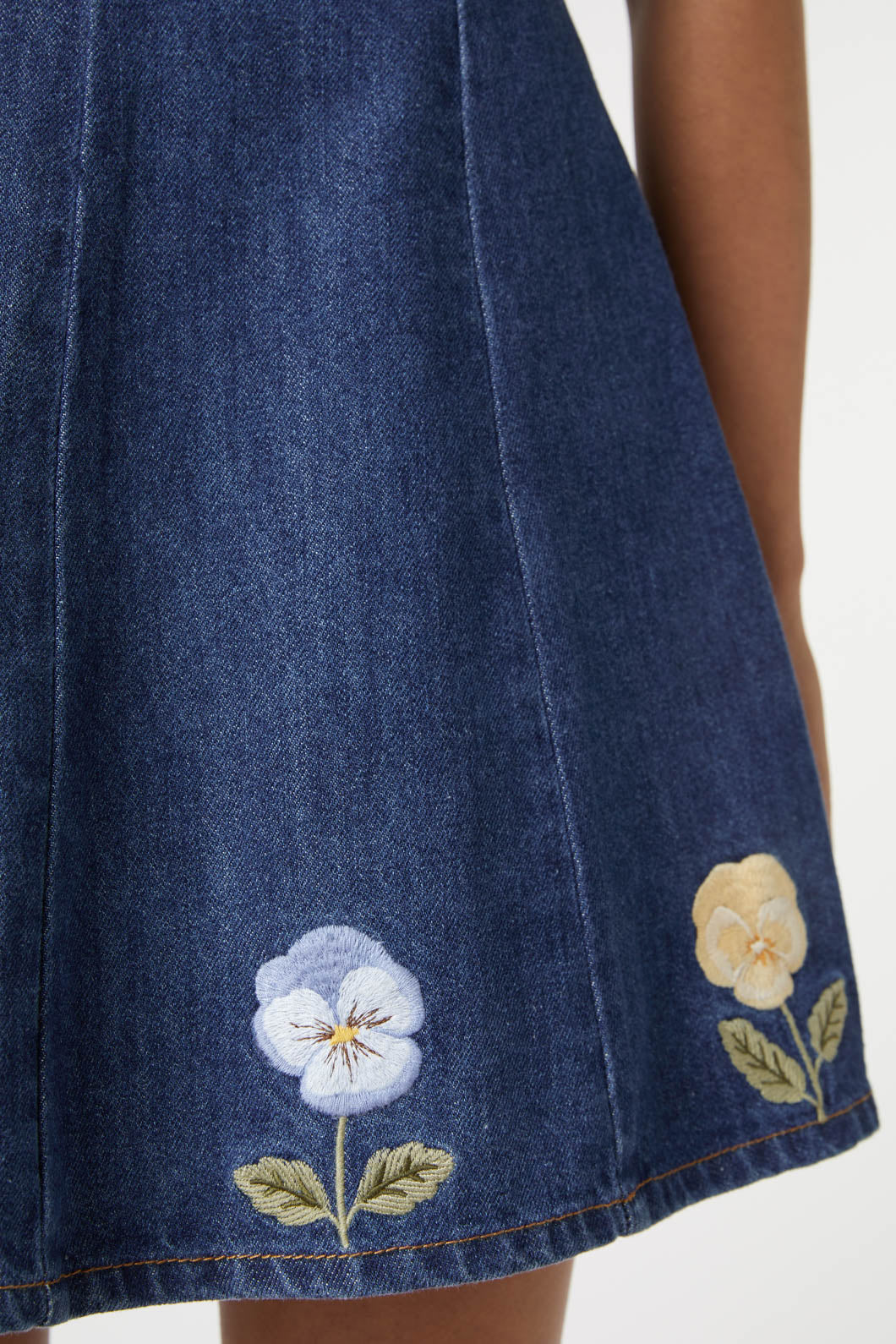 Princess Highway - Flower Patch Skirt - mid-denim
