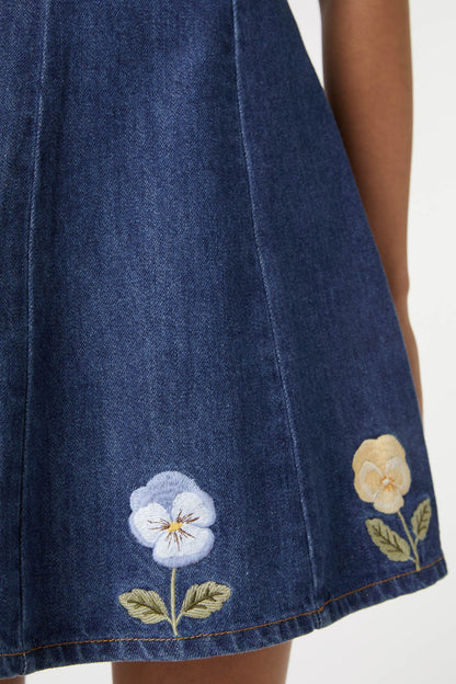 Princess Highway - Flower Patch Skirt - mid-denim