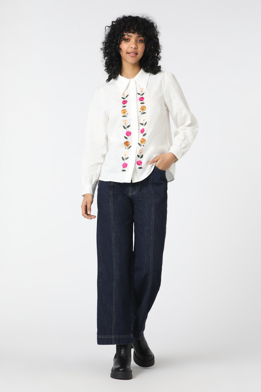 Princess Highway - Flower Patch Blouse - cream