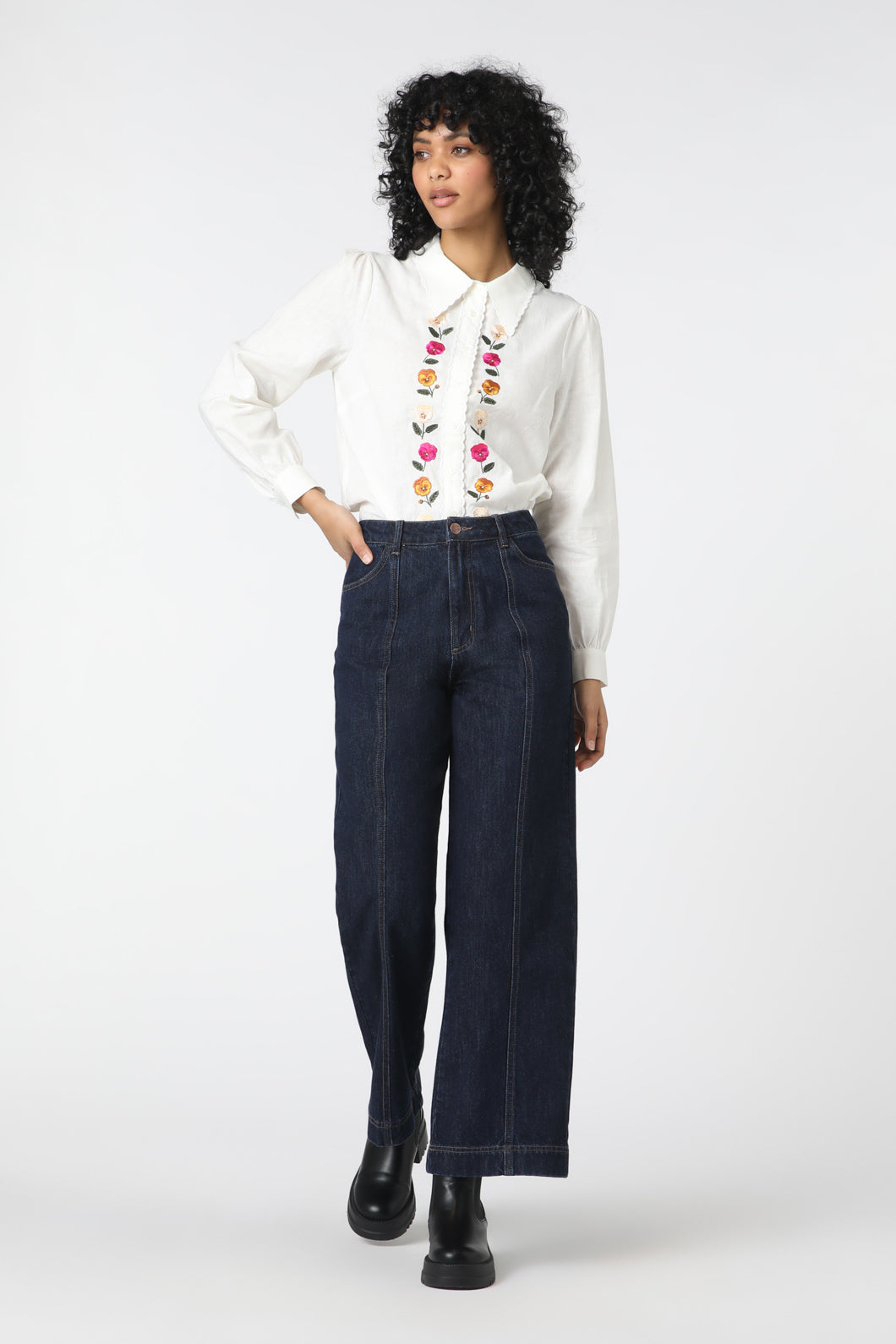 Princess Highway - Flower Patch Blouse - cream