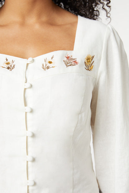 Princess Highway - Native Blooms Top - cream