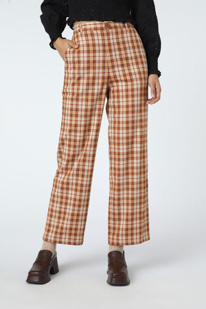 Princess Highway - Stacey Check Pant - toffee