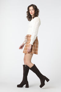 Princess Highway - Stacey Check Skirt - toffee