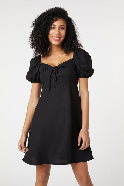 Princess Highway - Leah Lace Up Dress - black