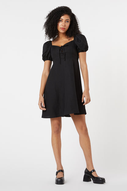 Princess Highway - Leah Lace Up Dress - black