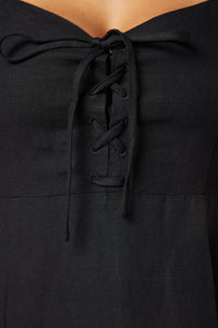 Princess Highway - Leah Lace Up Dress - black