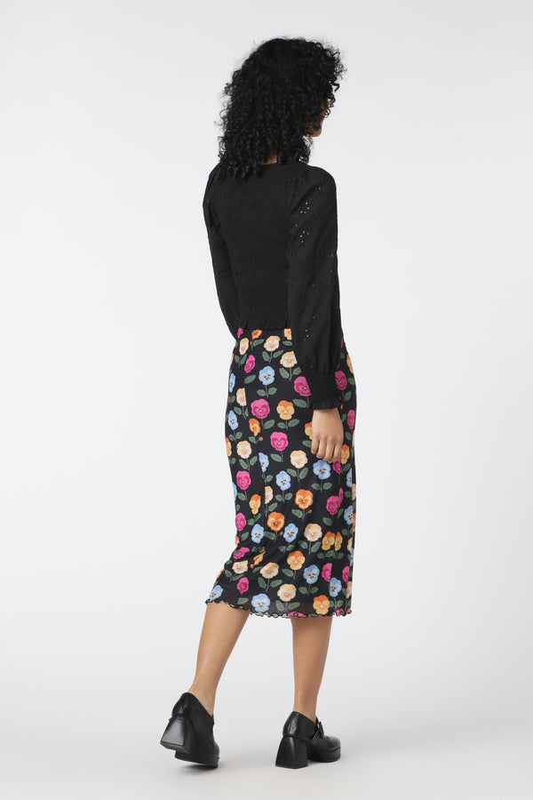 Princess Highway - Pansy Mesh Skirt - black
