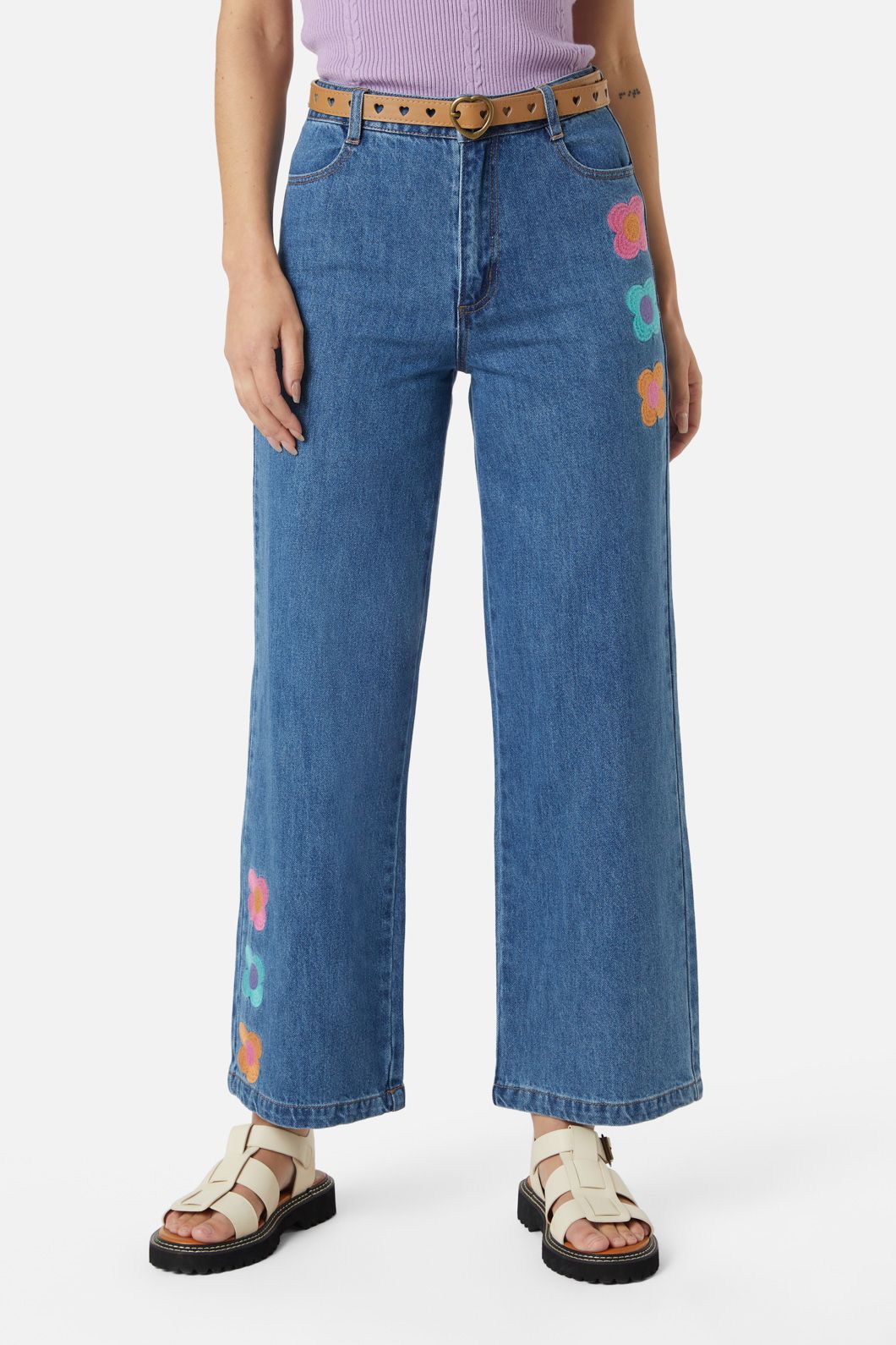 Princess Highway - Betty Emb Jean - mid-denim