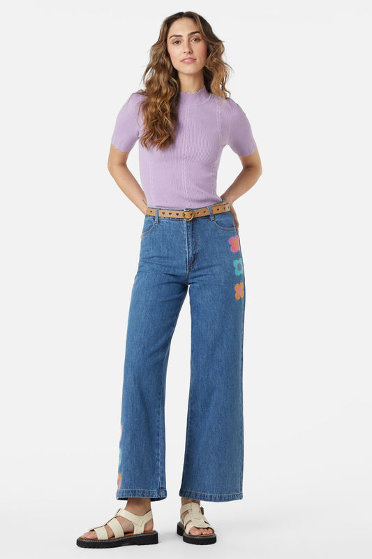 Princess Highway - Betty Emb Jean - mid-denim
