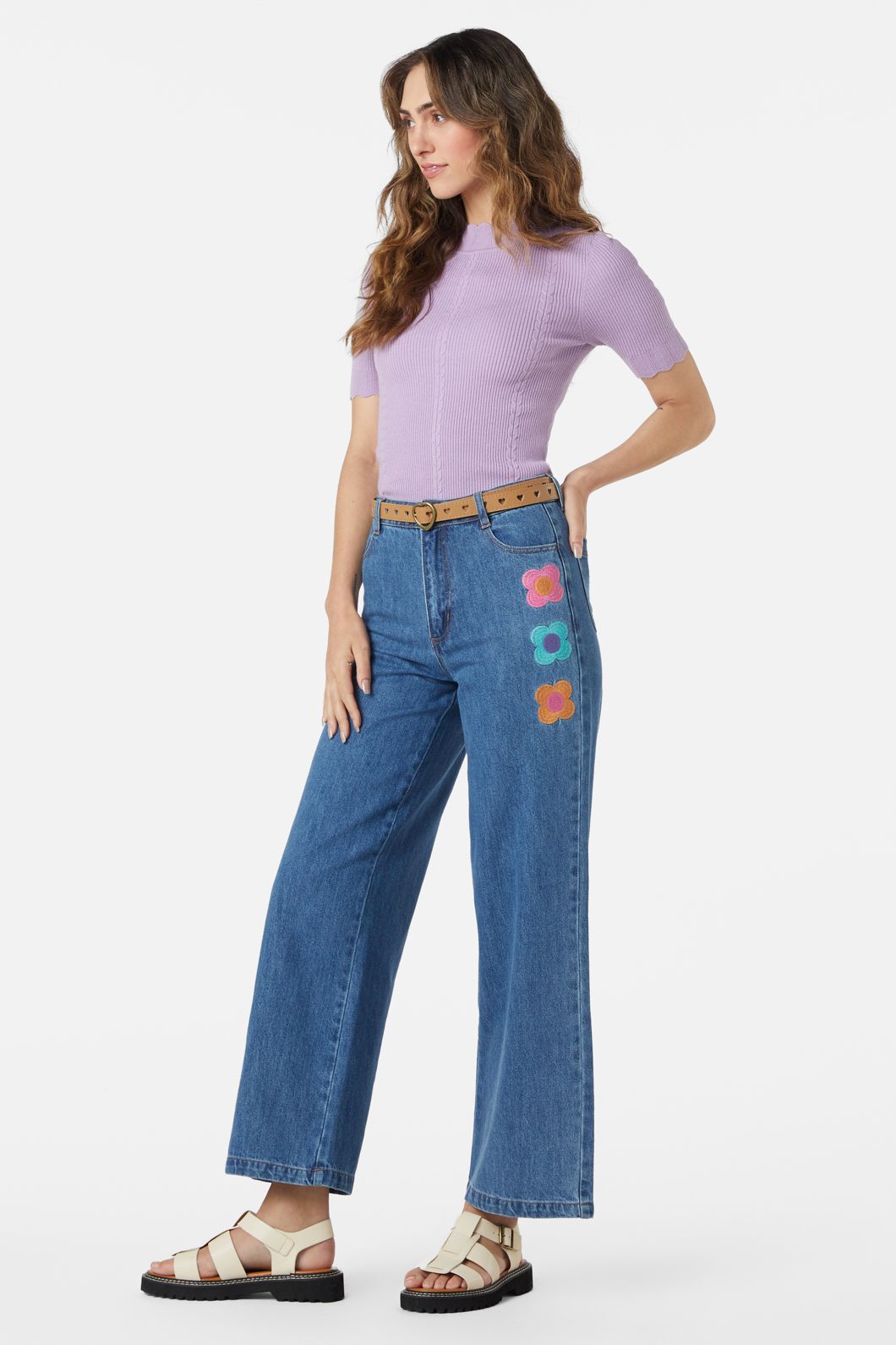 Princess Highway - Betty Emb Jean - mid-denim