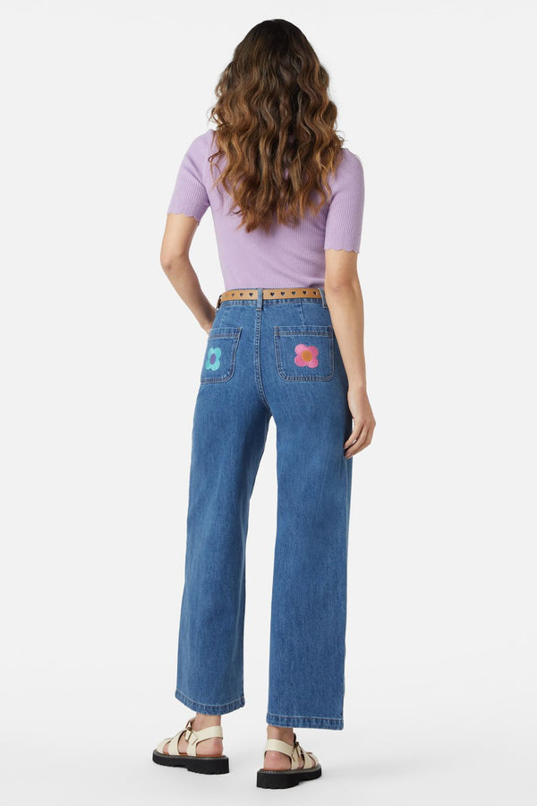 Princess Highway - Betty Emb Jean - mid-denim