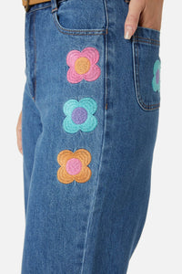 Princess Highway - Betty Emb Jean - mid-denim