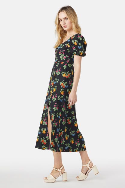 Princess Highway - French Fruit Midi Dress - black