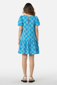 Princess Highway - Miranda Check Mini Dress - aqua