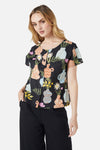 Princess Highway - Pretty Vases Top - black