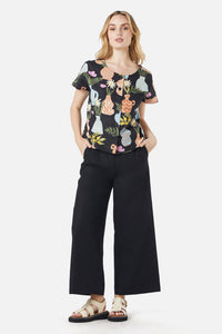 Princess Highway - Pretty Vases Top - black