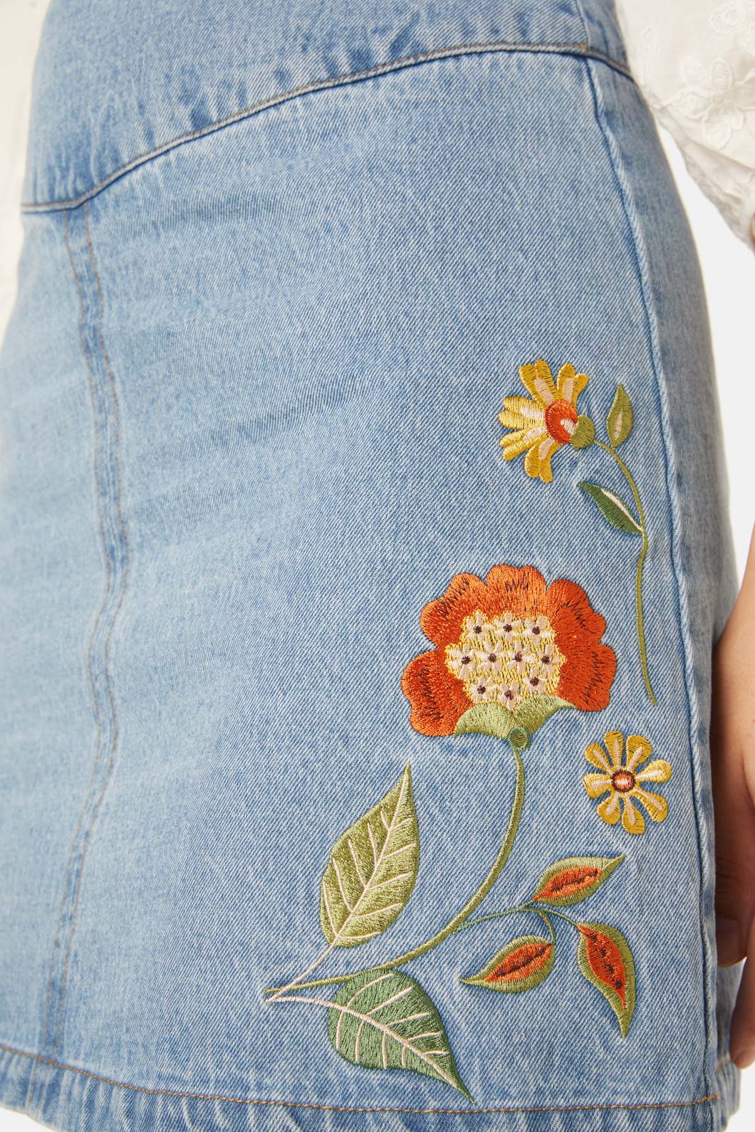 Princess Highway - Cami Emb Skirt - light-denim