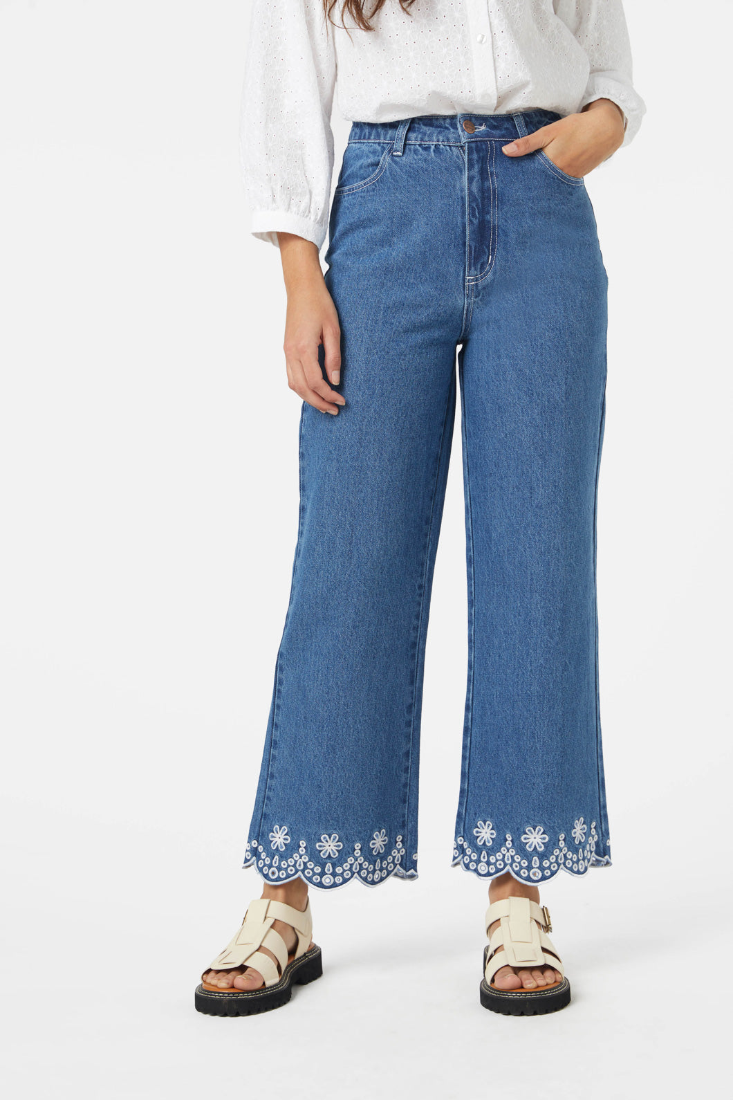 Princess Highway - Suzie Scallop Jean - mid-denim