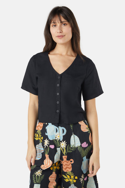 Princess Highway - Elke Top - black