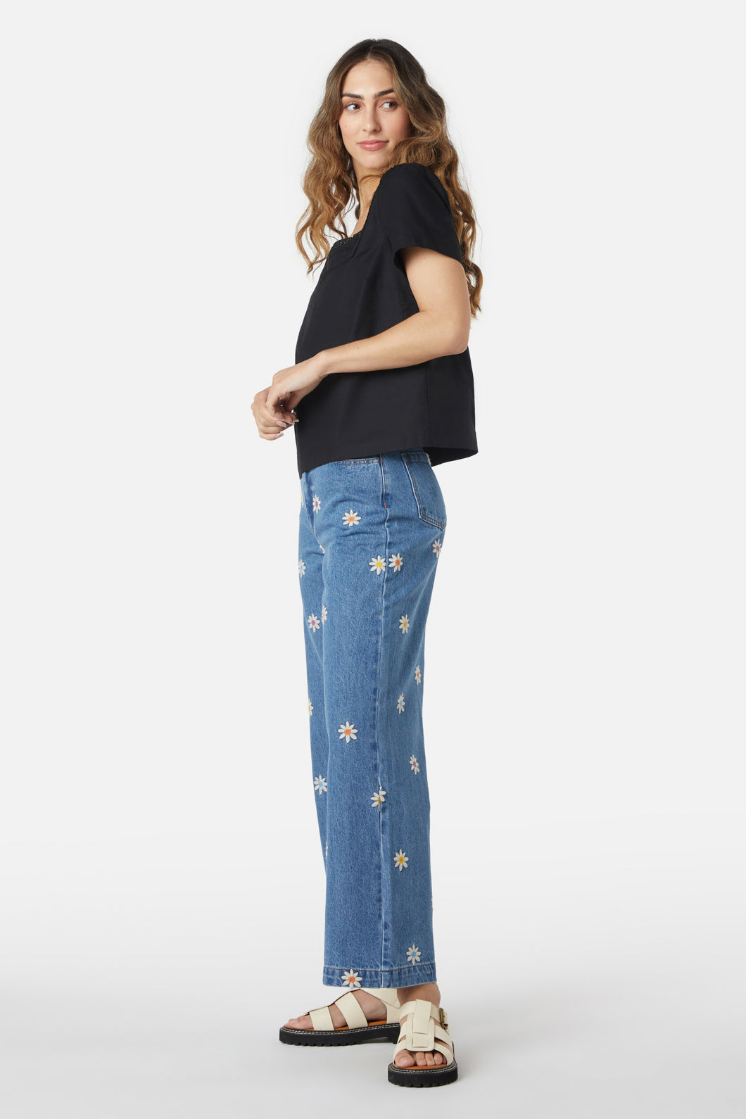 Princess Highway - Rose Lace Top - black