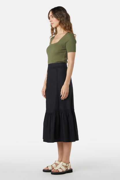Princess Highway - Rose Lace Skirt - black