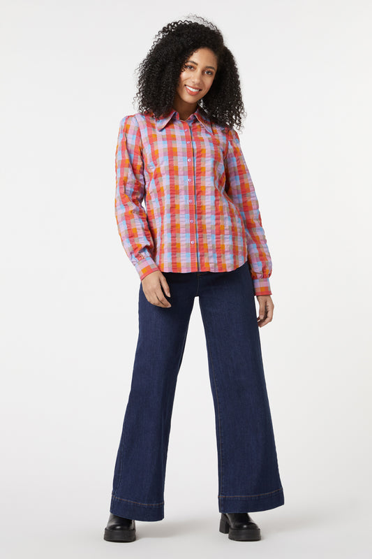 Princess Highway - Peppa Check Shirt - sunset