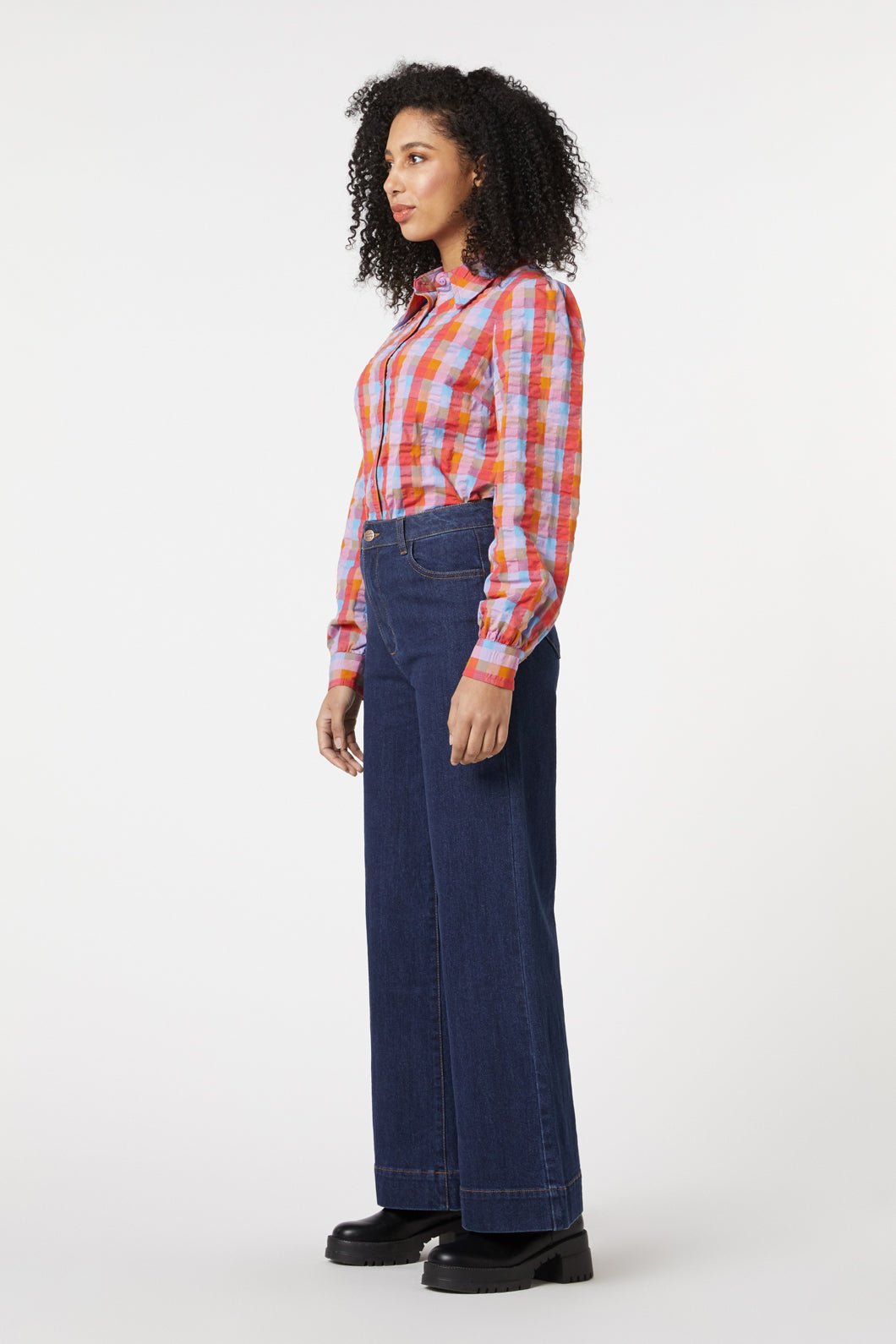 Princess Highway - Peppa Check Shirt - sunset