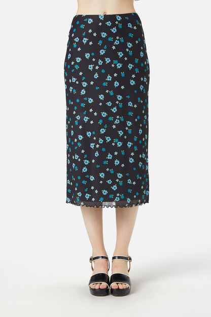 Princess Highway - Petal Mesh Skirt - black