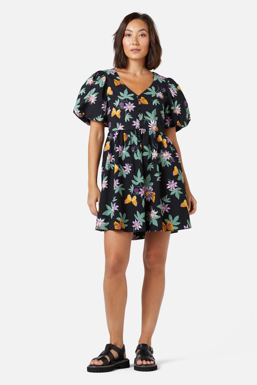 Princess Highway - Passionfruit Mini Dress - black