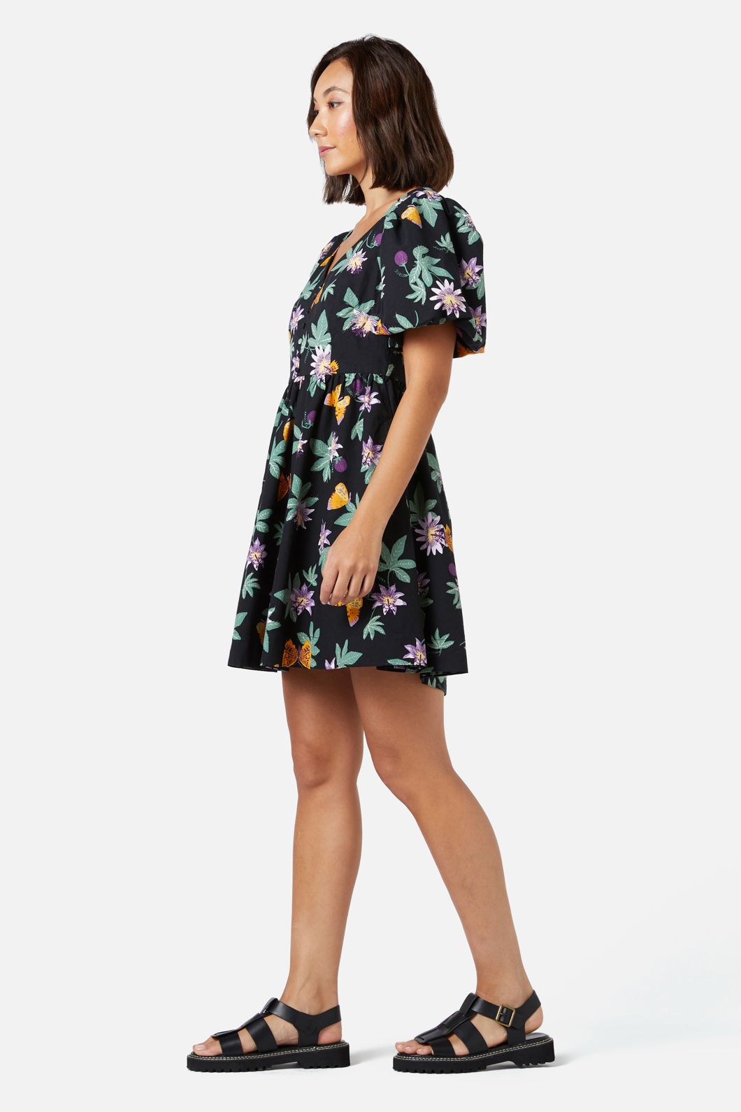 Princess Highway - Passionfruit Mini Dress - black