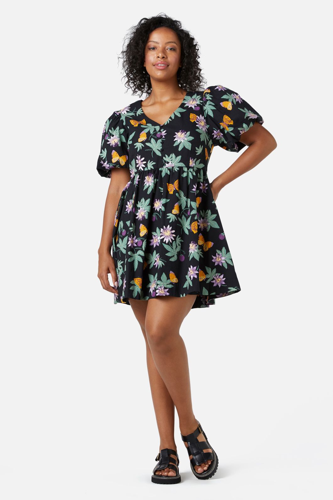 Princess Highway - Passionfruit Mini Dress - black