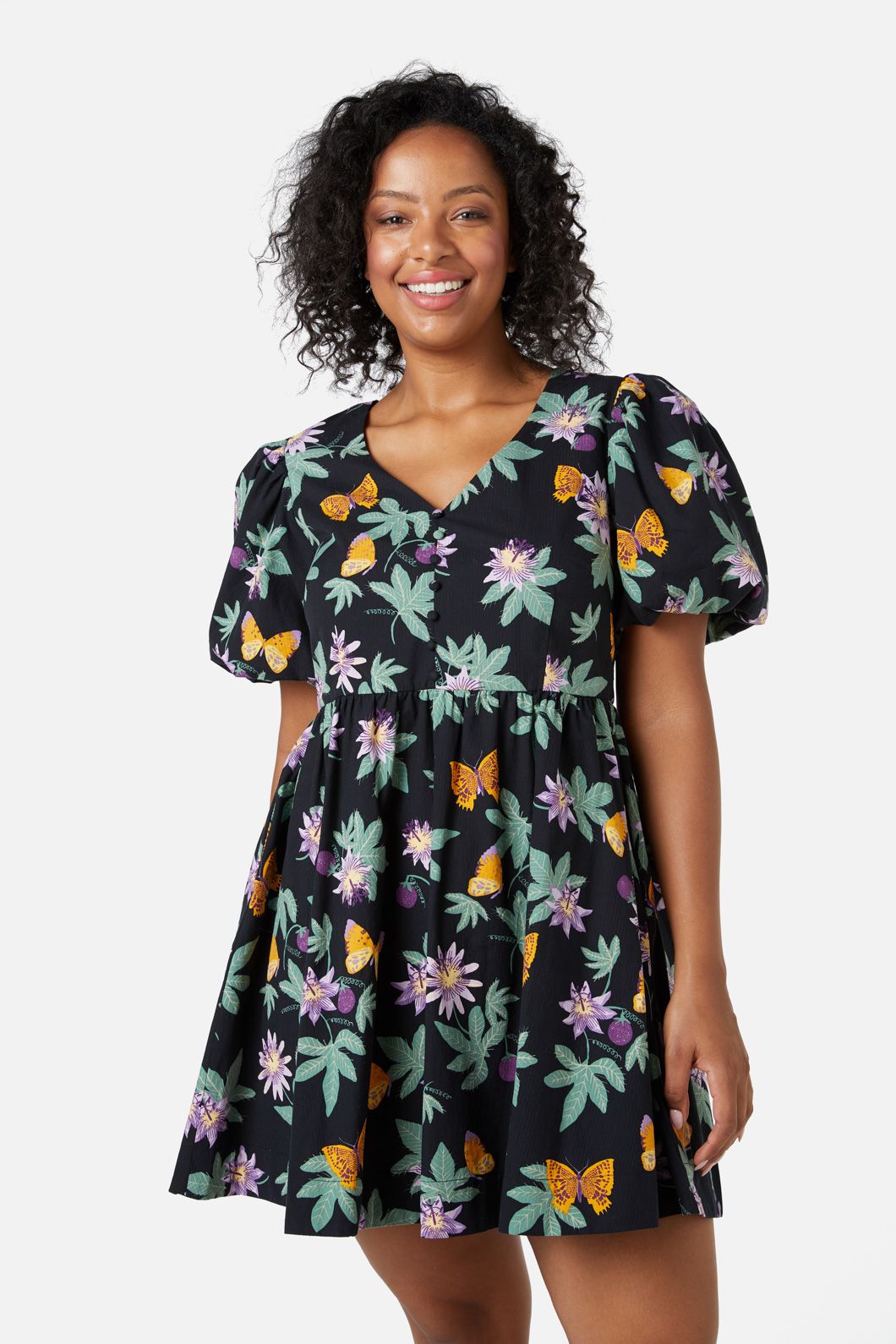 Princess Highway - Passionfruit Mini Dress - black