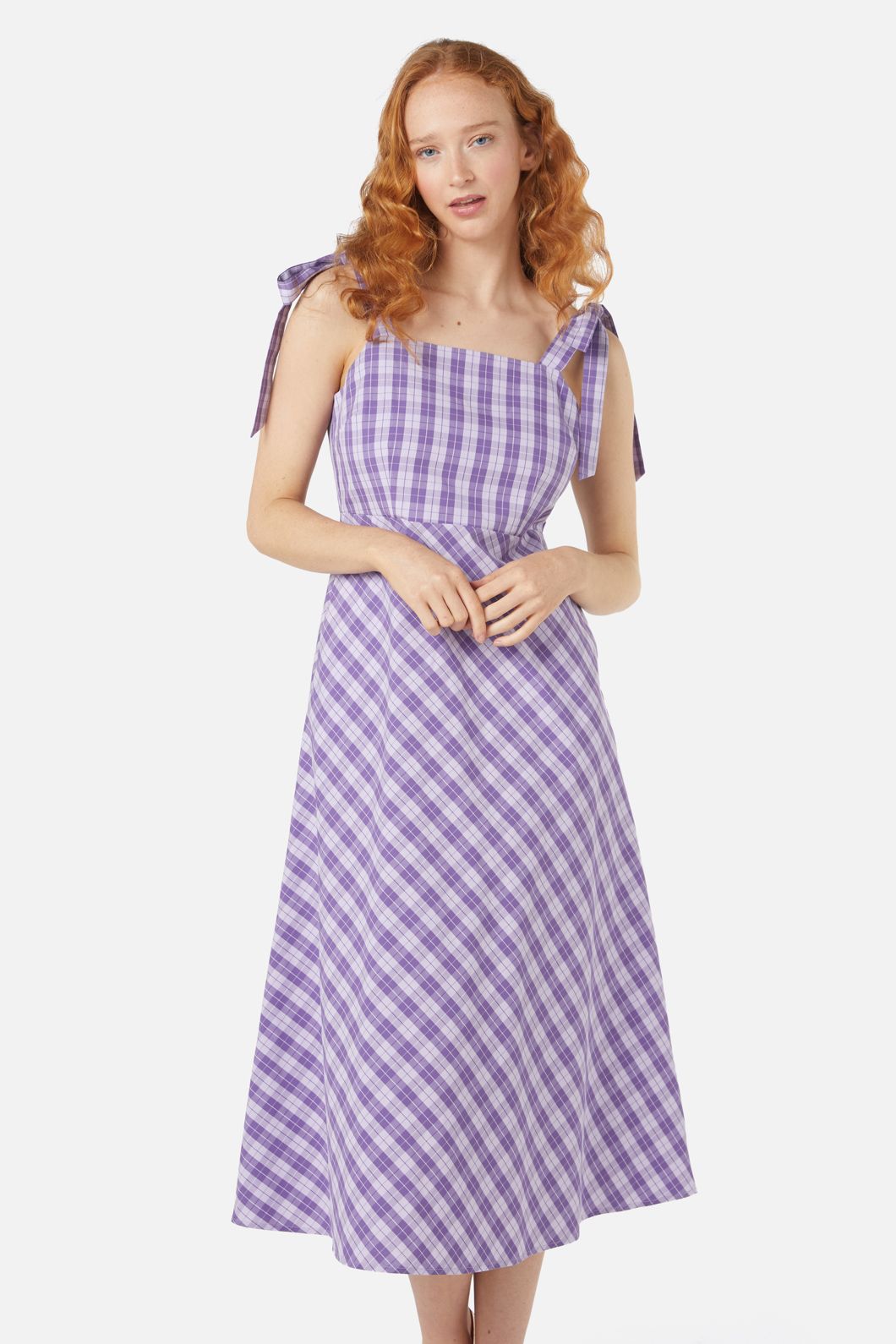 Princess Highway - Juno Check Sundress - violet
