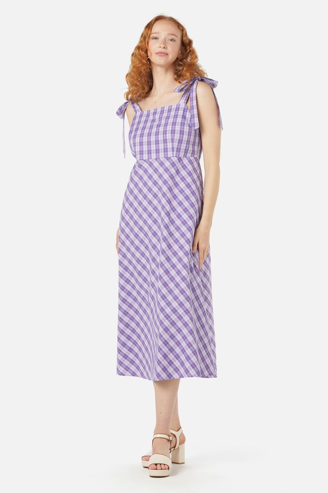 Princess Highway - Juno Check Sundress - violet