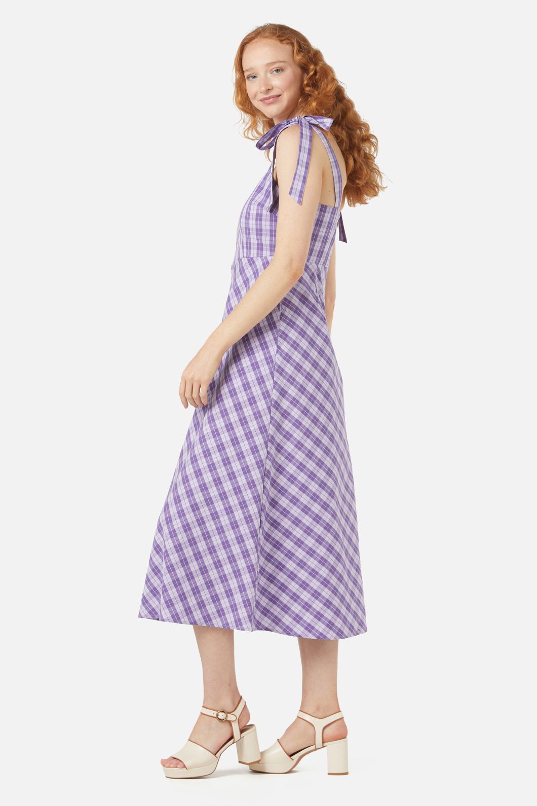 Princess Highway - Juno Check Sundress - violet