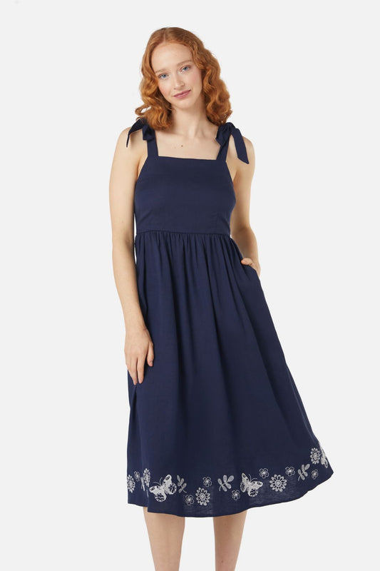 Princess Highway - Butterfly Emb Dress - navy