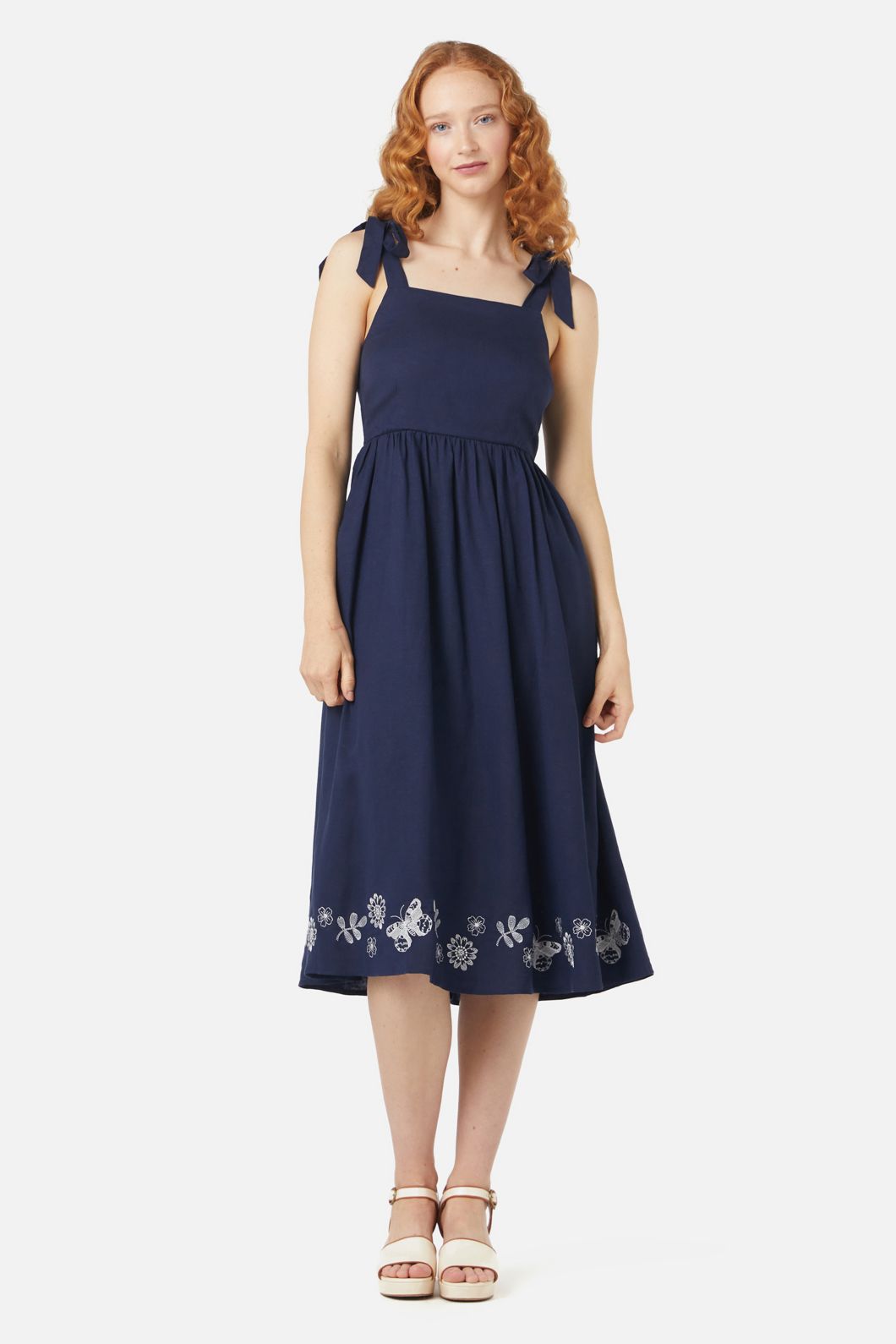 Princess Highway - Butterfly Emb Dress - navy