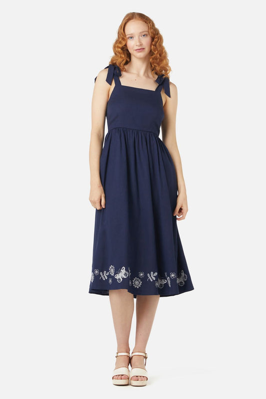 Princess Highway - Butterfly Emb Dress - navy