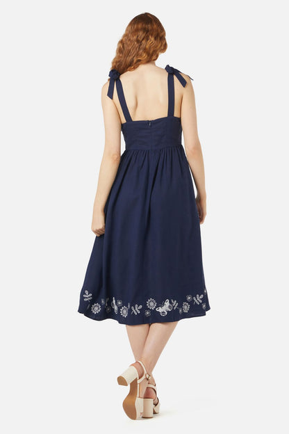Princess Highway - Butterfly Emb Dress - navy