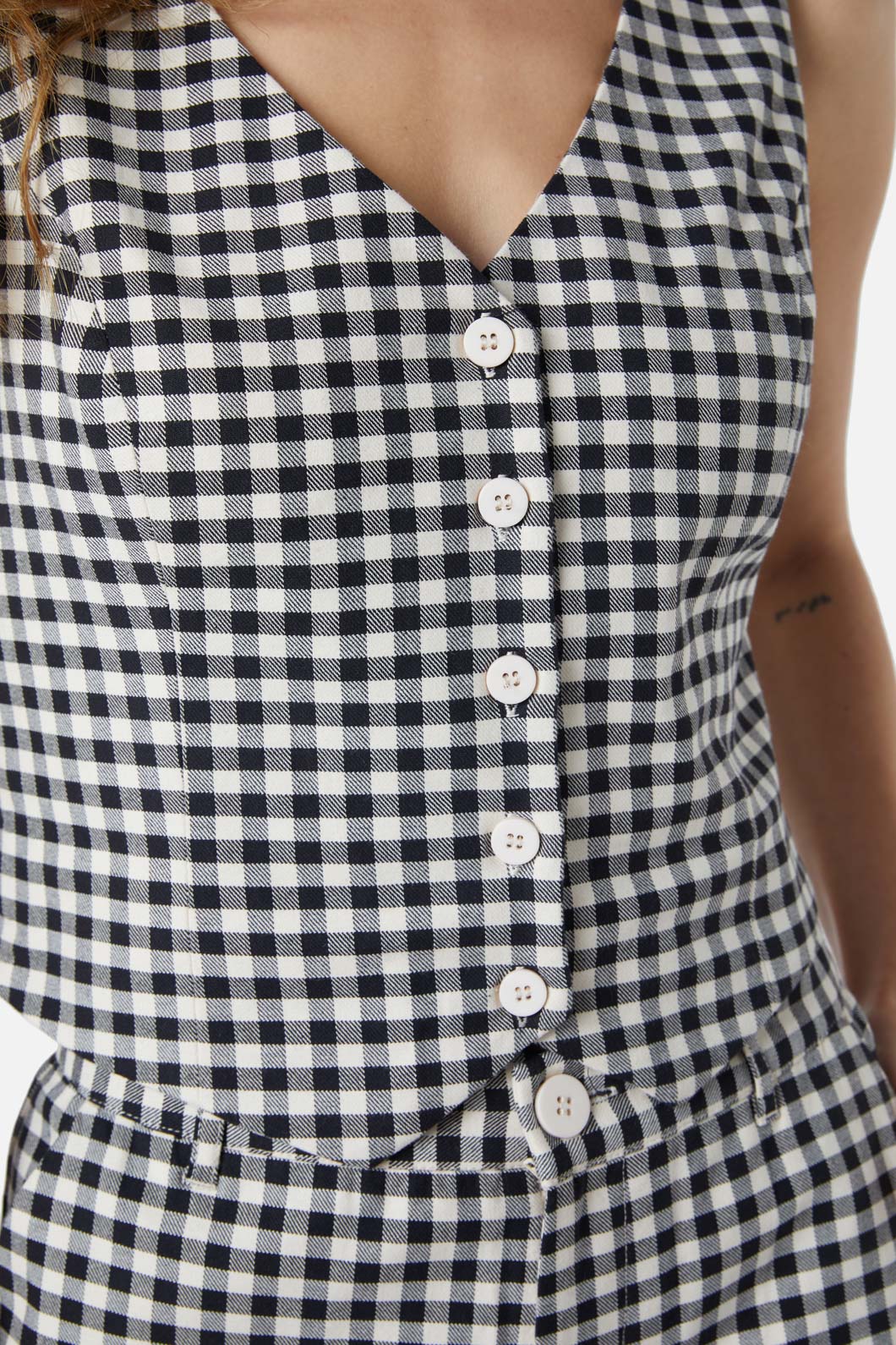 Princess Highway - Callie Check Vest - black