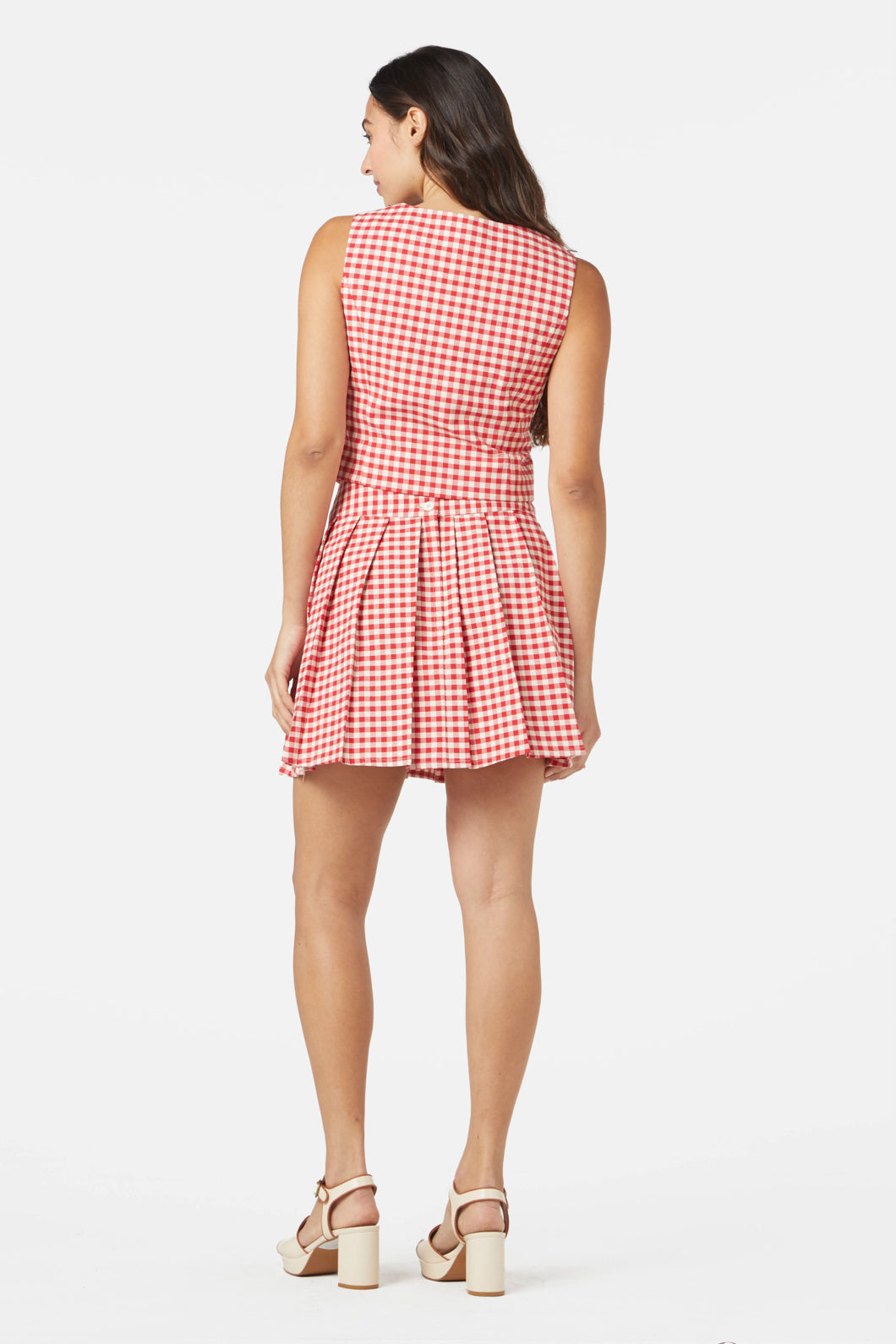 Princess Highway - Callie Check Vest - red
