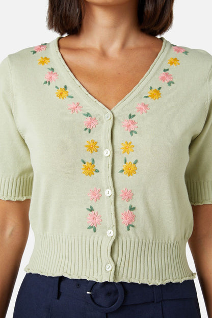 Princess Highway - Thea Emb Cardi - mint