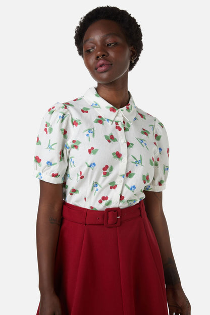 Princess Highway - Berry Blouse - cream