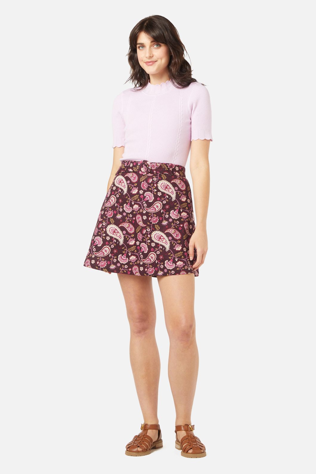 Princess Highway - Boho Paisley Skirt - plum