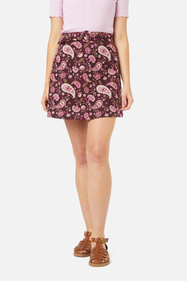 Princess Highway - Boho Paisley Skirt - plum
