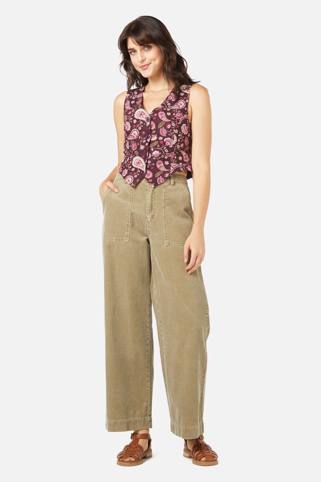 Princess Highway - Boho Paisley Vest - plum