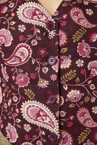 Princess Highway - Boho Paisley Vest - plum