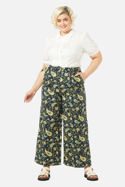 Princess Highway - Boho Paisley Pant - green
