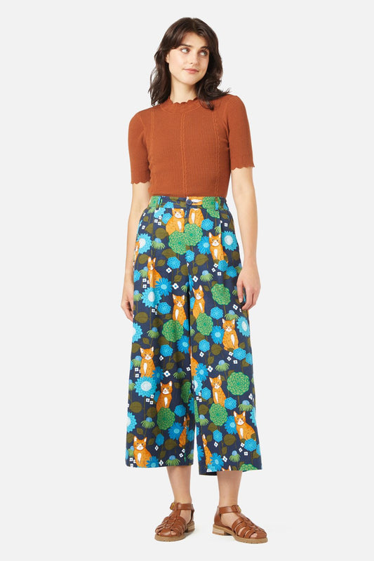 Princess Highway - Cute Cat Culotte - navy